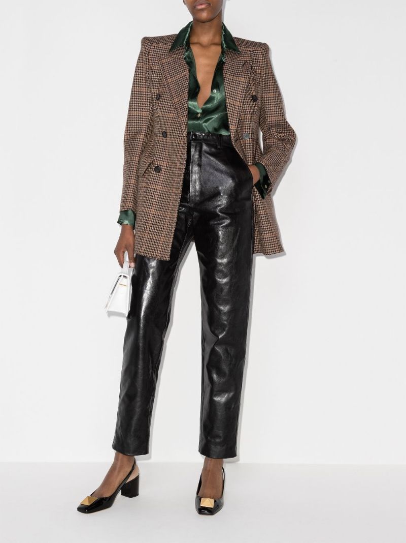 High Waist Leather Trousers