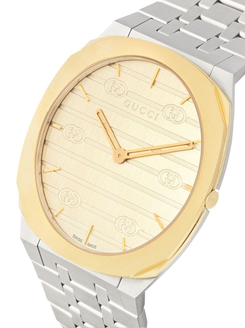 Stainless Steel Gucci 25h Watch