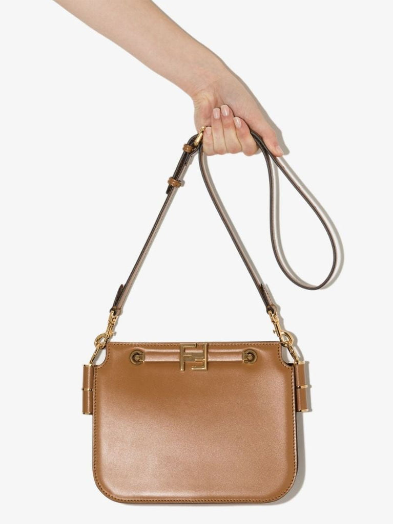 Brown Touch Leather Shoulder Bag