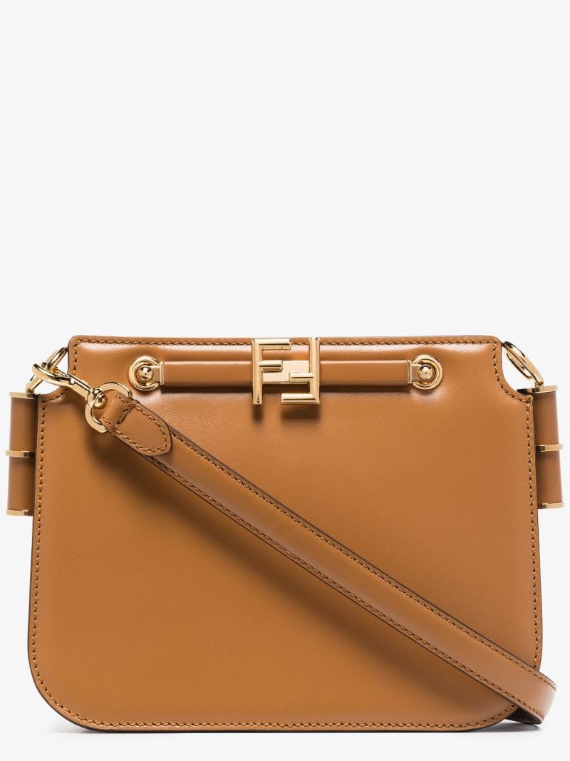 Brown Touch Leather Shoulder Bag