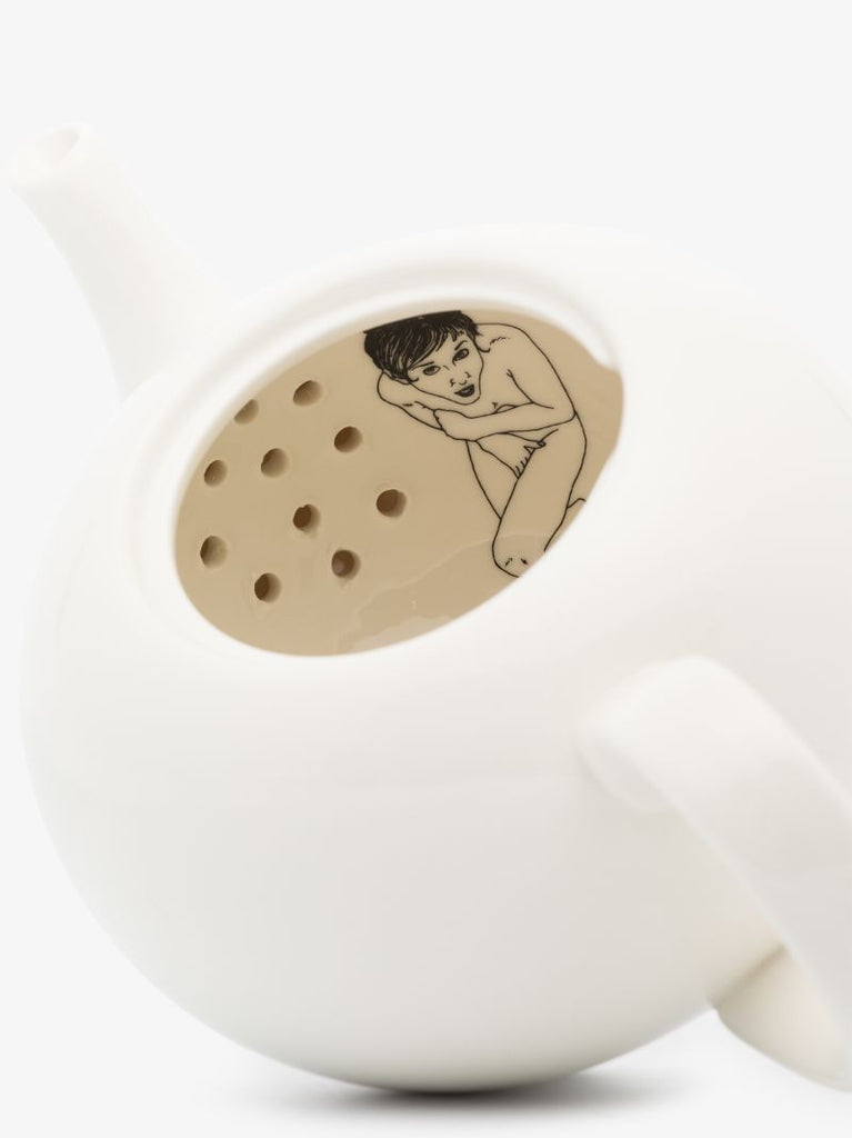 White Undressed Teapot