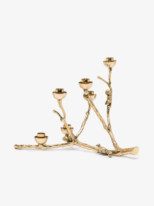 Gold Tone Twiggy Candle Holder