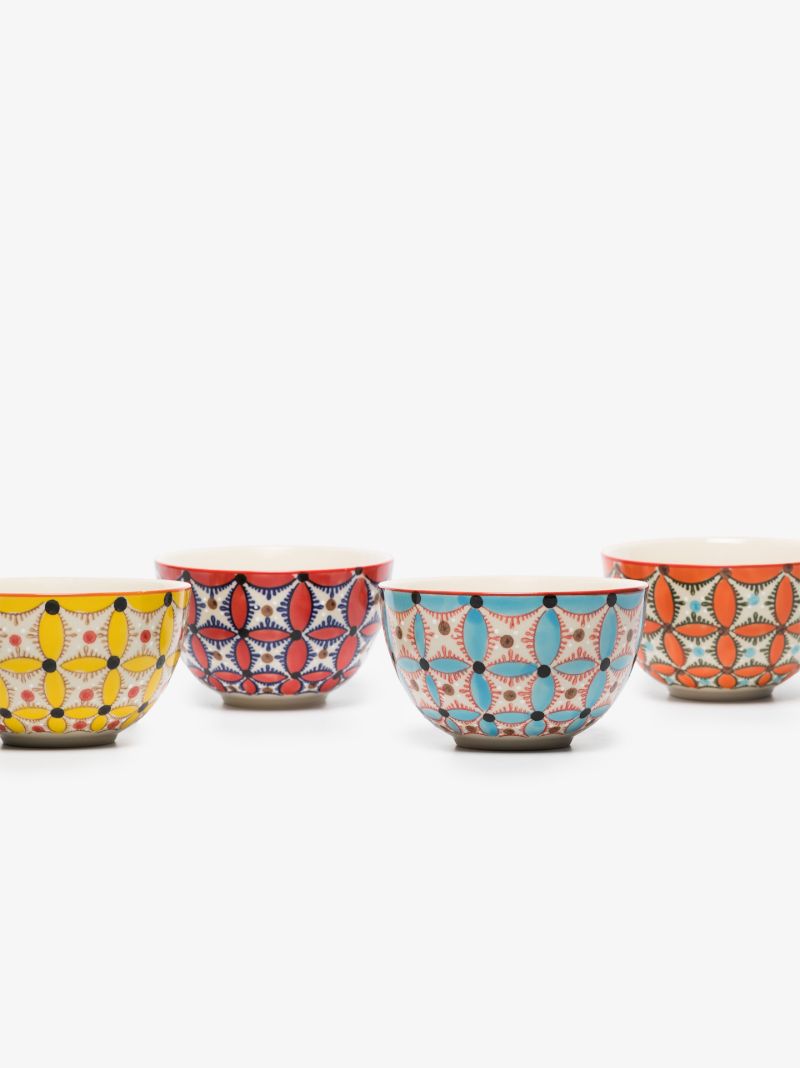 Multicolour Hippy Snack Bowl Set