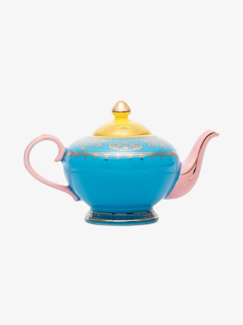 Blue Grandpa Porcelain Teapot