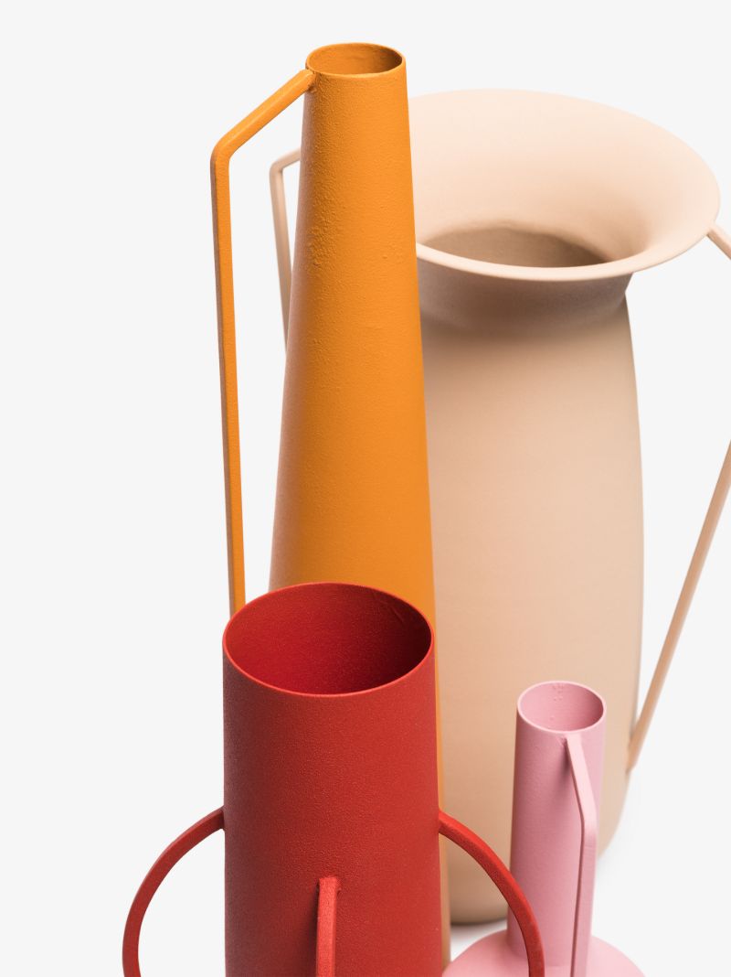 Orange, Pink and Red Roman Sunset Vase Set