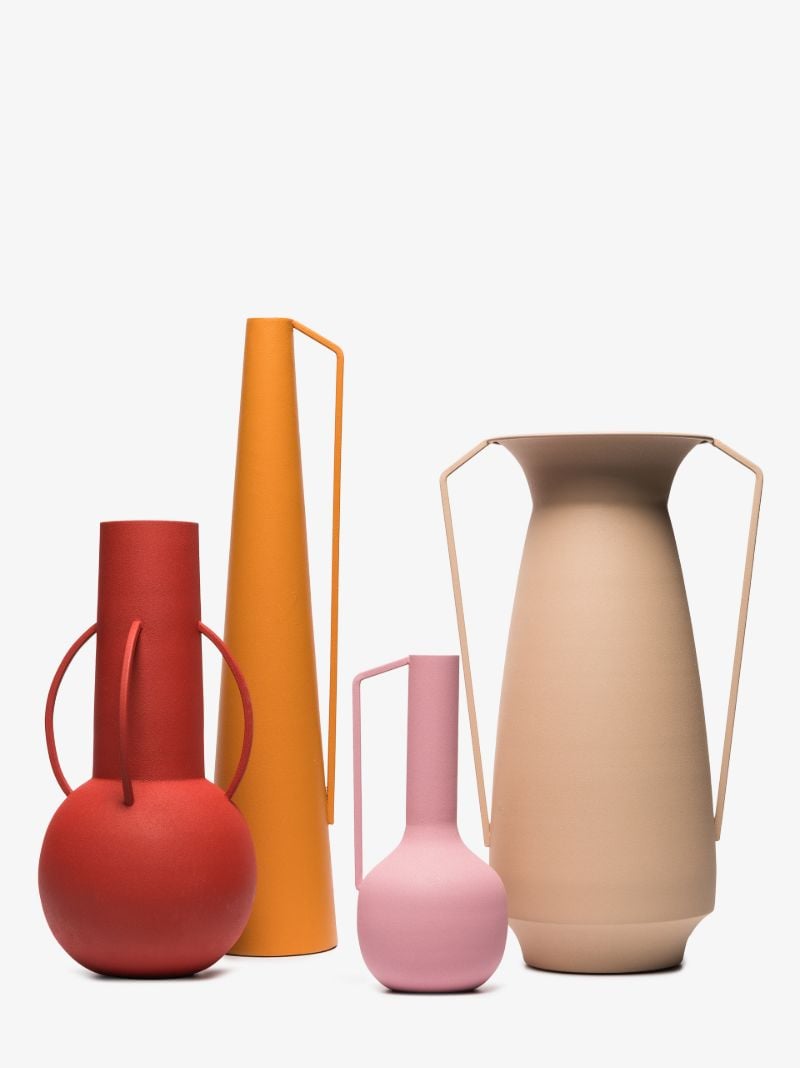 Orange, Pink and Red Roman Sunset Vase Set