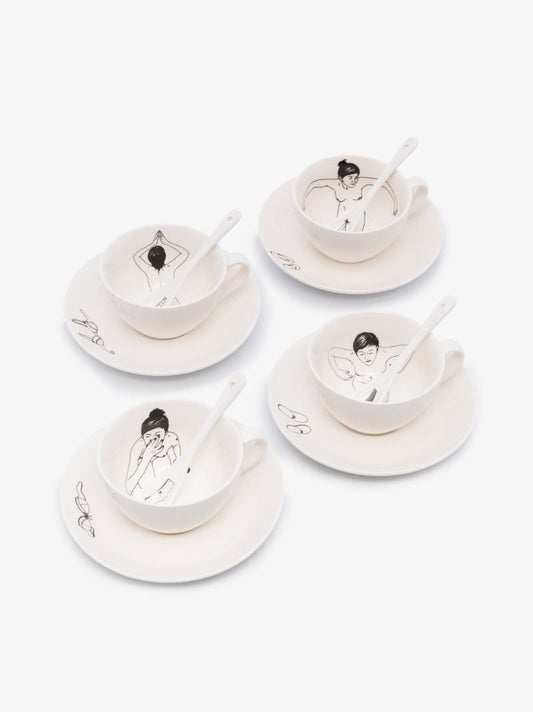 White Undressed Tea Set