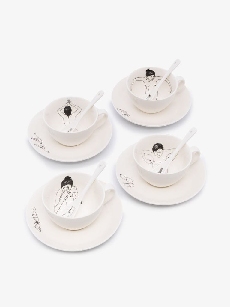 White Undressed Tea Set