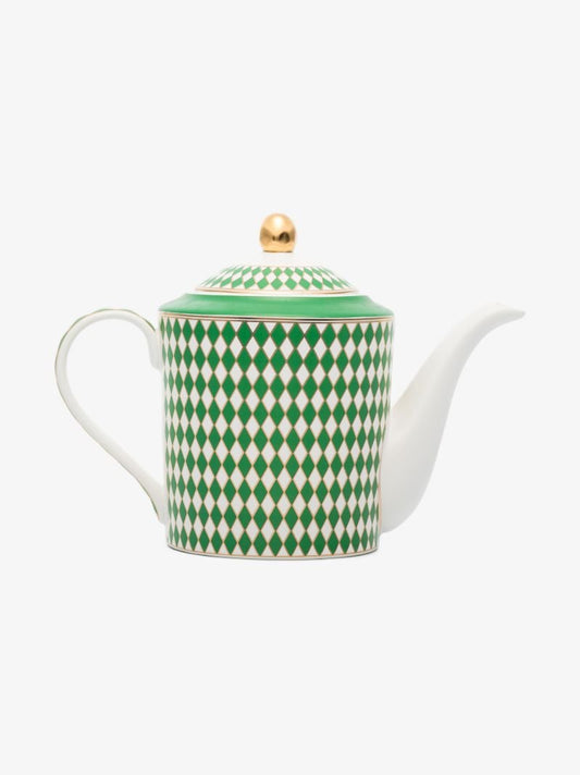 Green Chess Porcelain Teapot