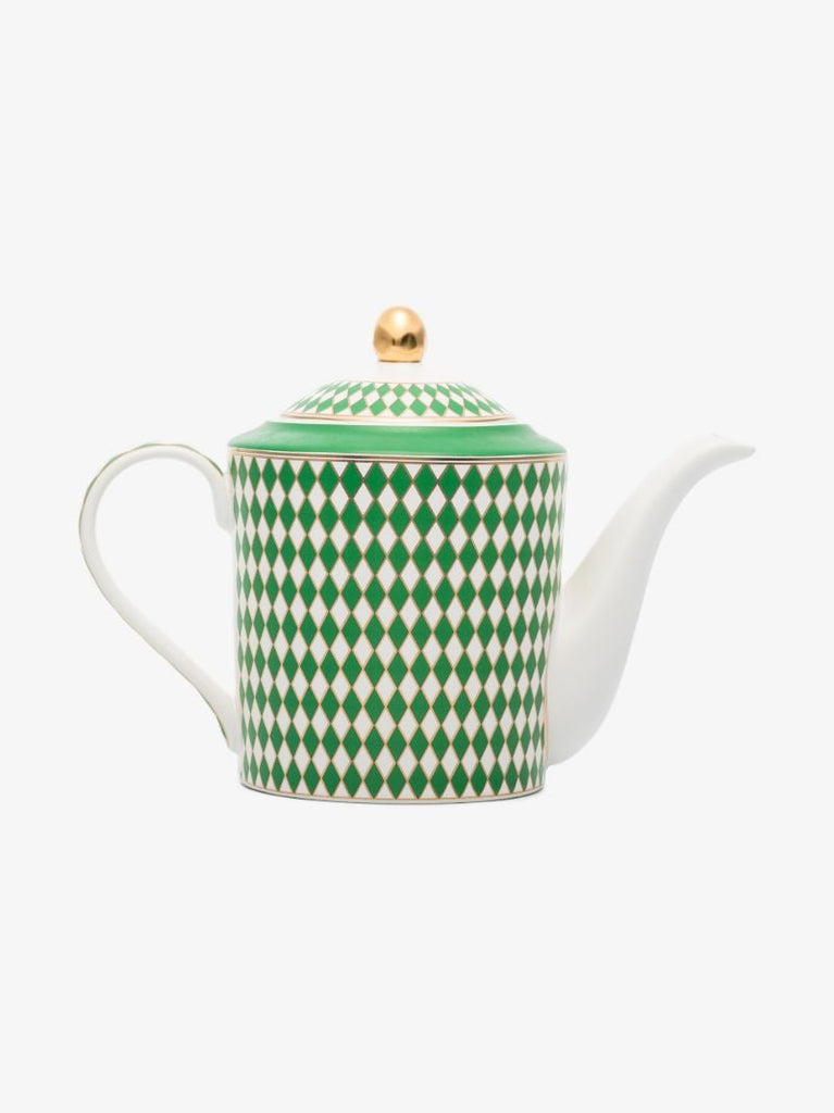 Green Chess Porcelain Teapot