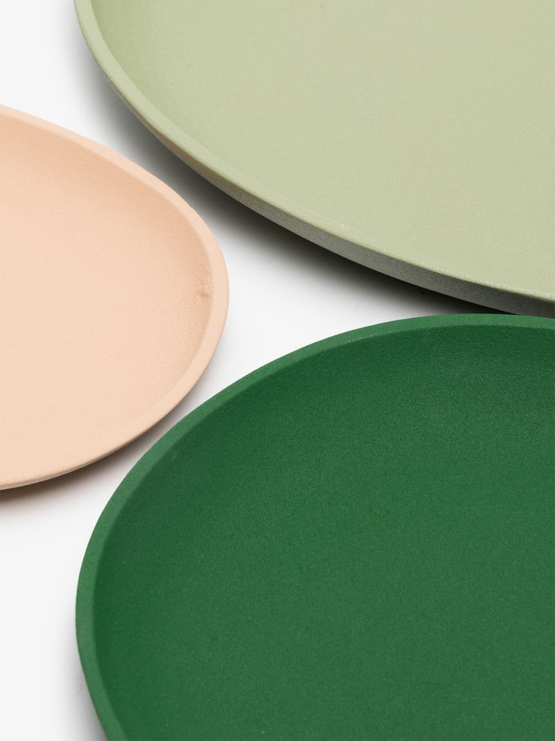 Green and Neutral Greek Tray Set