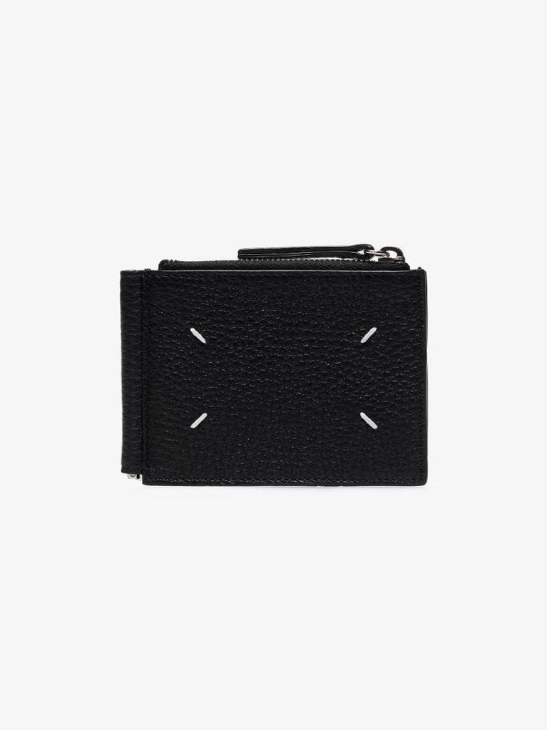 Black Four-stitch Money Clip Wallet
