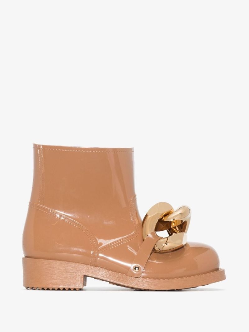 Brown Chain Rubber Boots