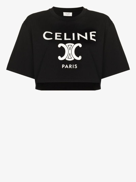 Triomphe Logo Cropped T-shirt