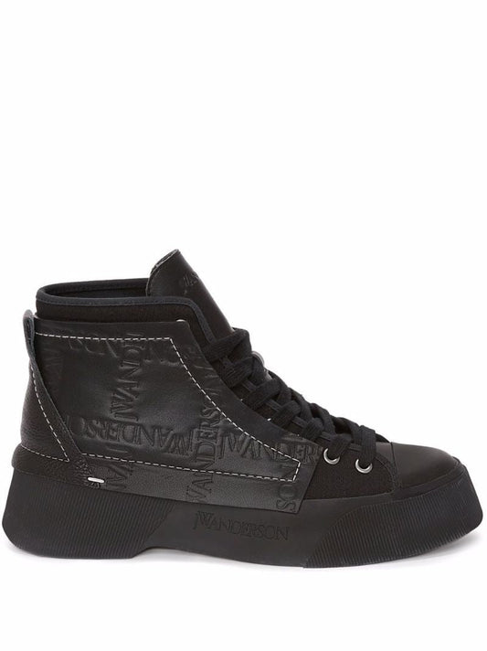 Black Monogram High-top Sneakers