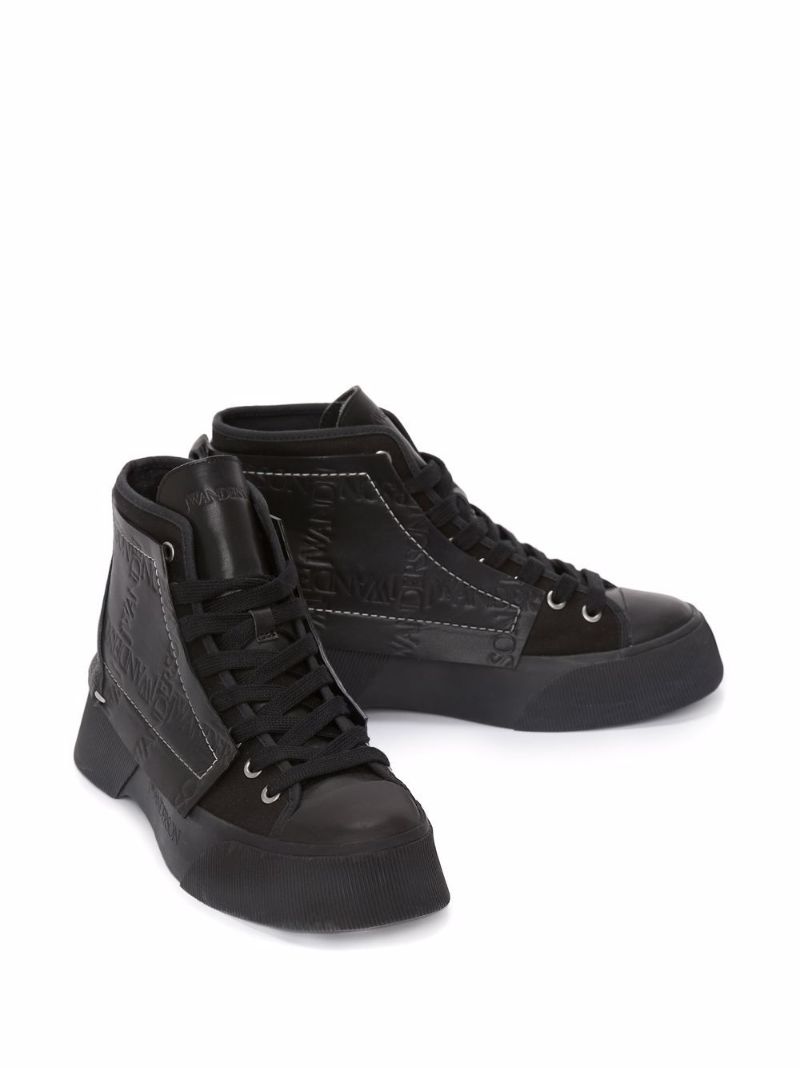 Black Monogram High-top Sneakers