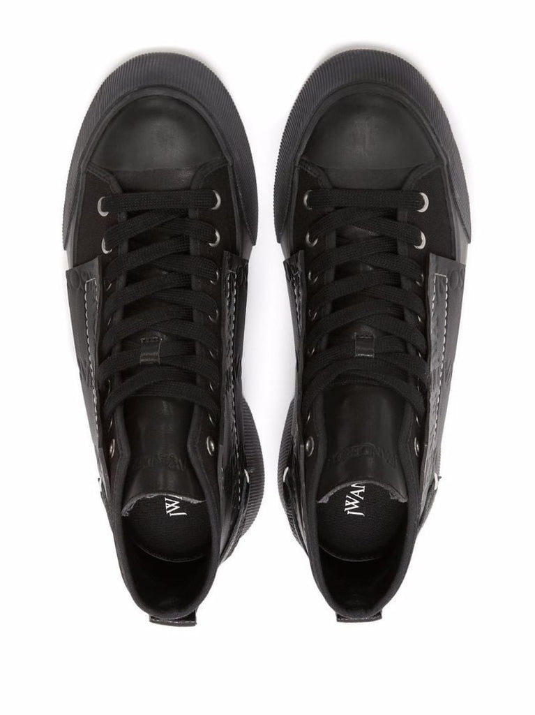 Black Monogram High-top Sneakers