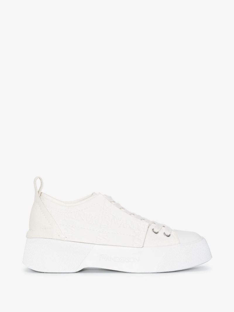 White Low Top Leather Sneakers