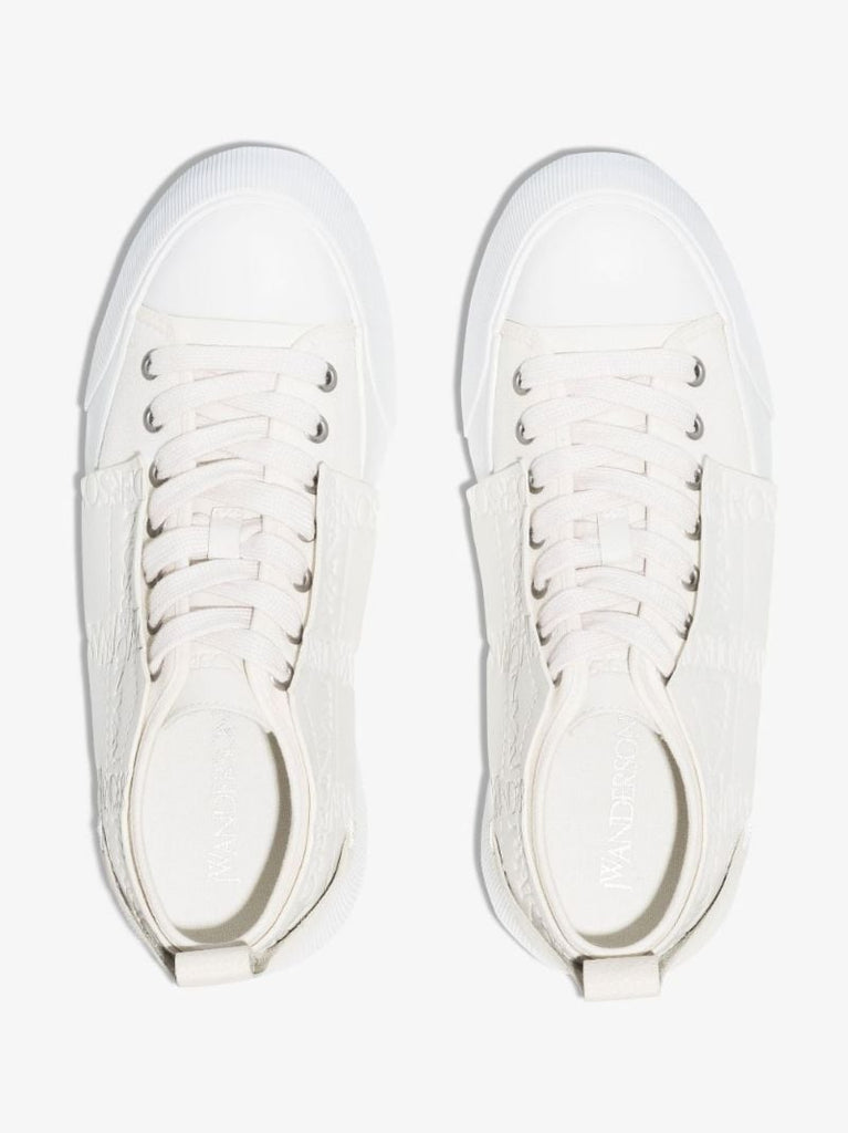 White Low Top Leather Sneakers