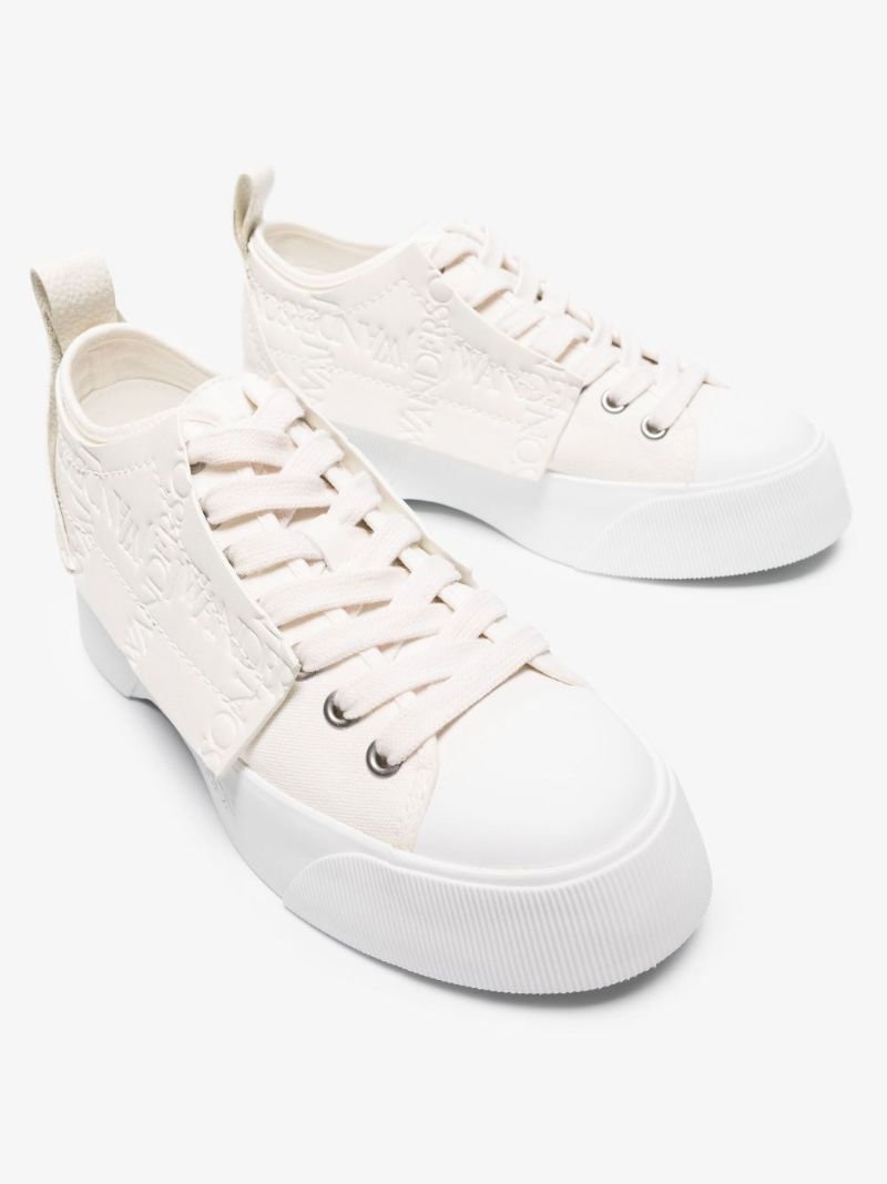 White Low Top Leather Sneakers