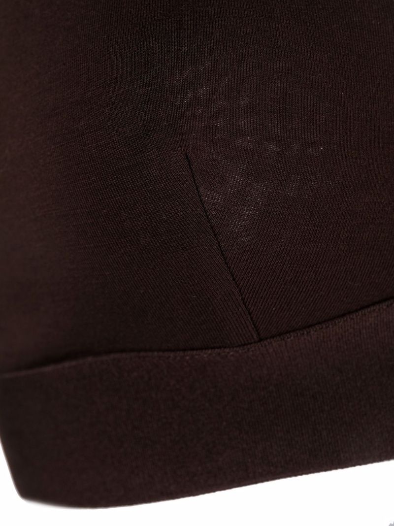 Brown Ribbed Triangle Bralette