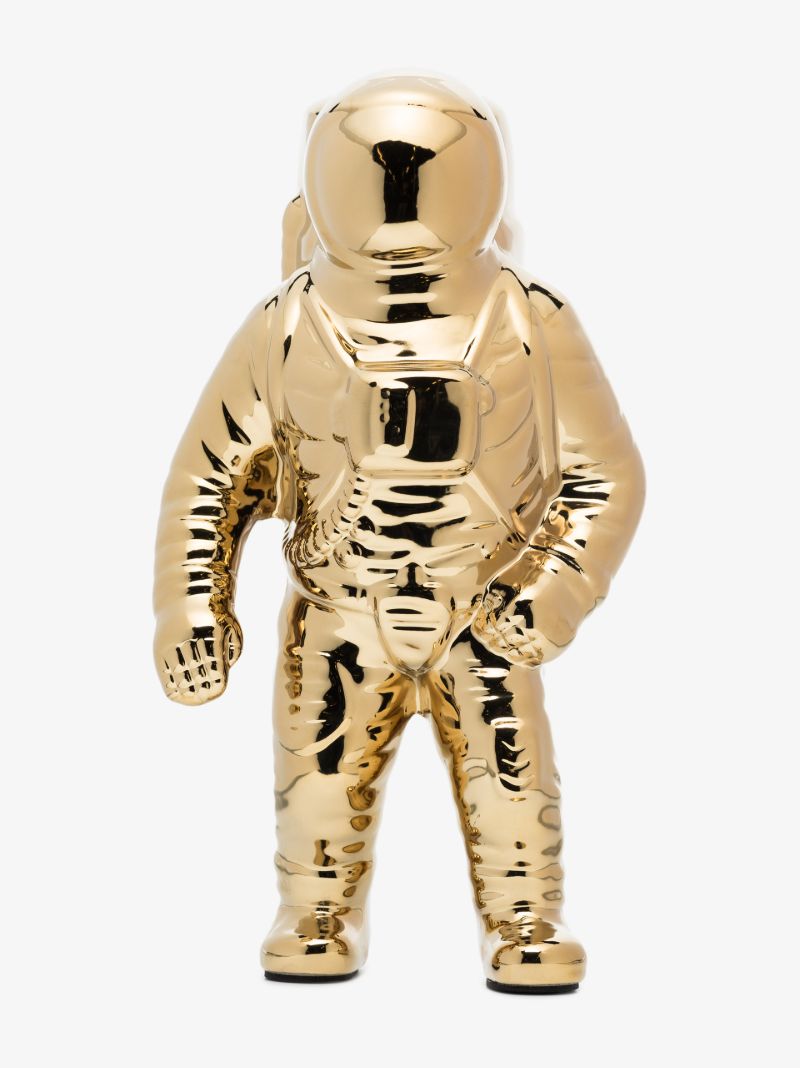 Gold Tone Starman Porcelain Bud Vase