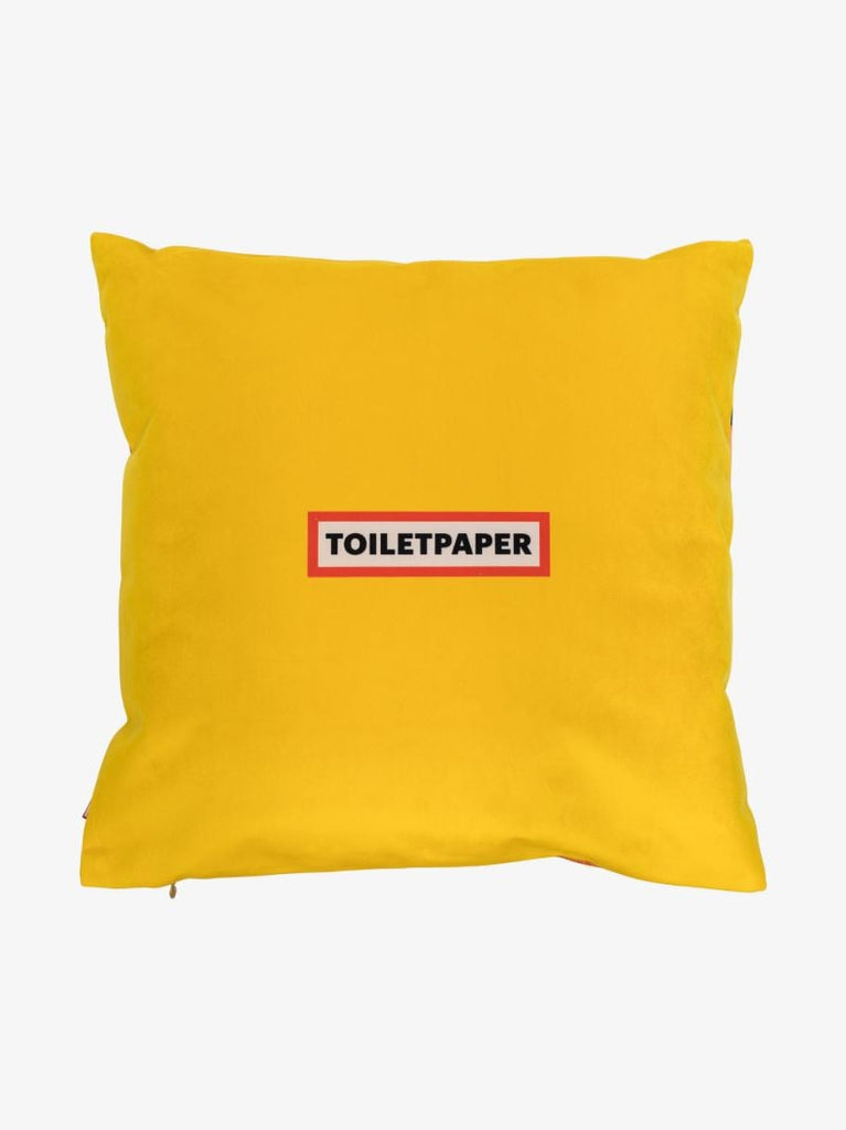 Multicoloured Mouth with Pins Printed Cushion