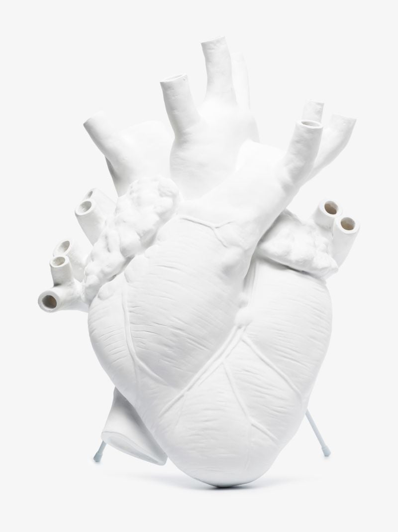 White Love in Bloom Porcelain Vase
