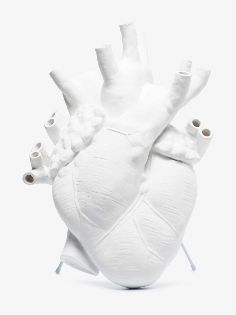 White Love in Bloom Porcelain Vase