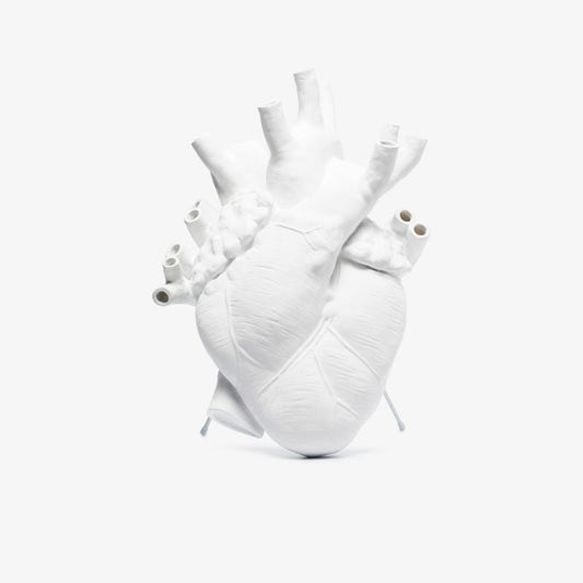 White Love in Bloom Porcelain Vase