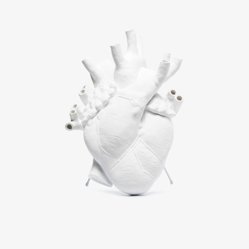 White Love in Bloom Porcelain Vase