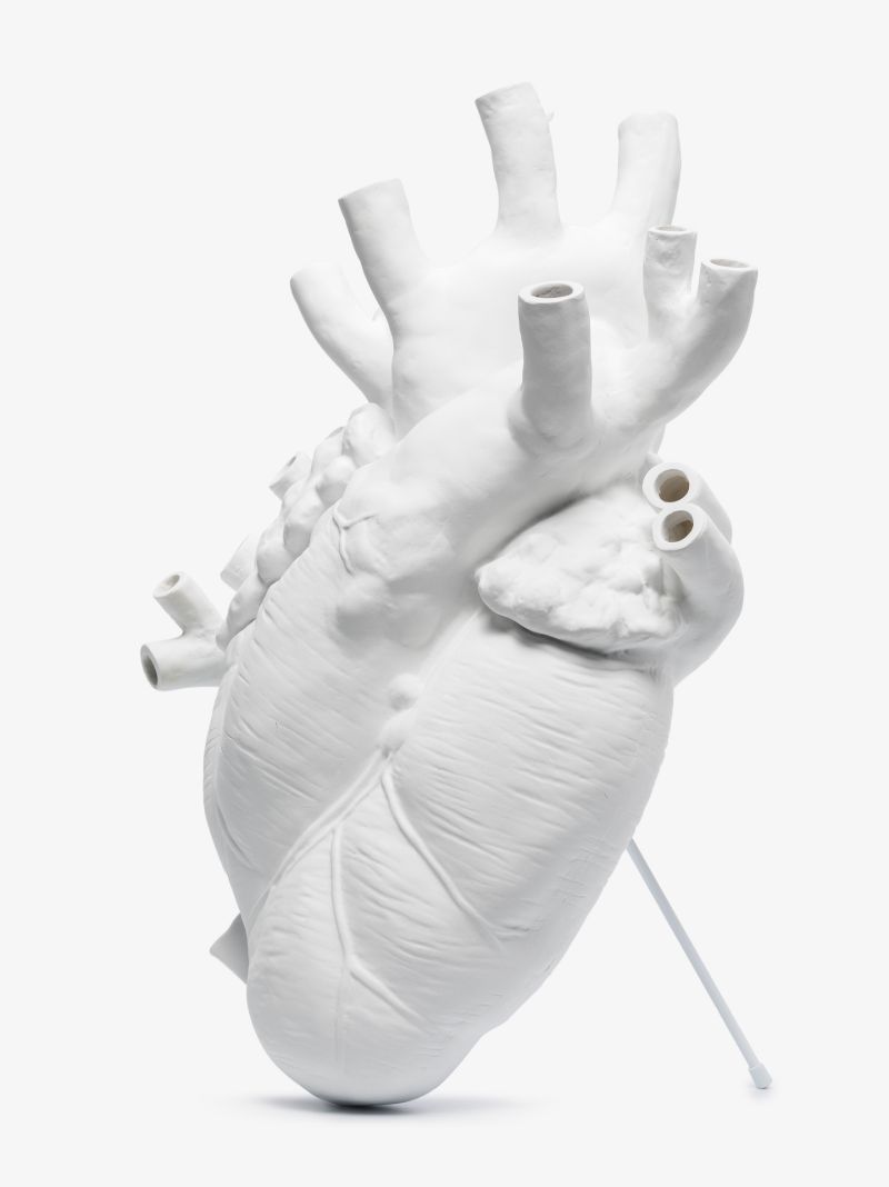 White Love in Bloom Porcelain Vase