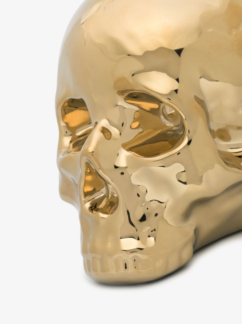 Gold Tone Memorabilia My Skull Porcelain Ornament