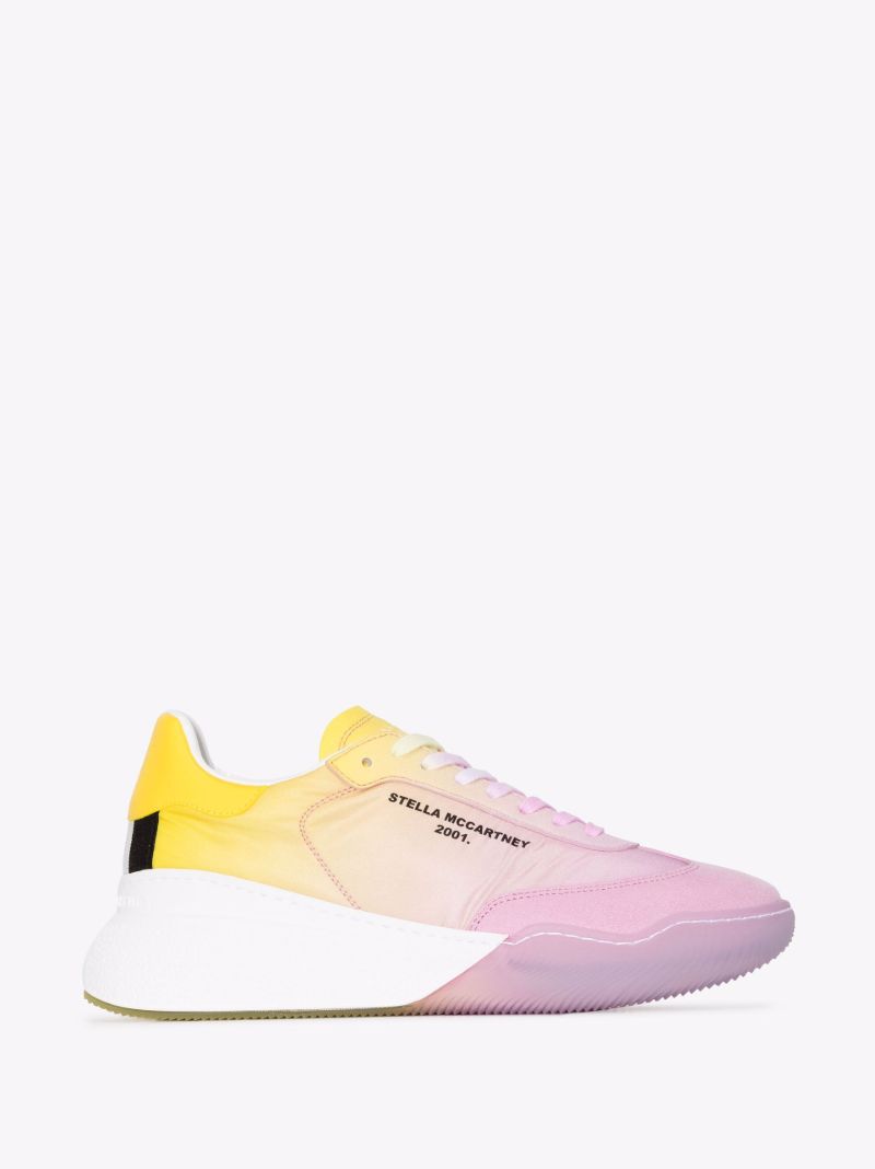 Pink and Yellow Loop Low Top Sneakers