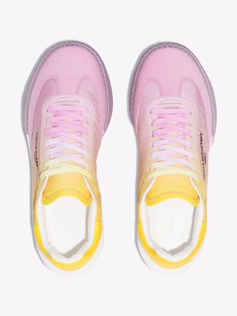 Pink and Yellow Loop Low Top Sneakers