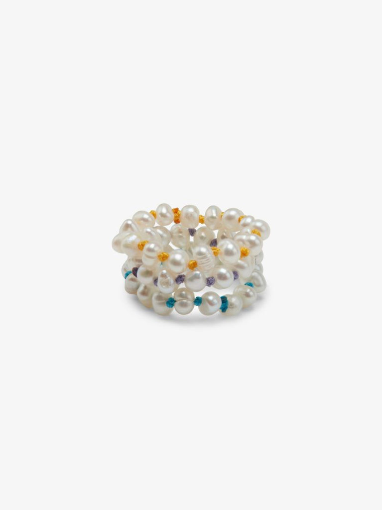 White Pearl Ring Set