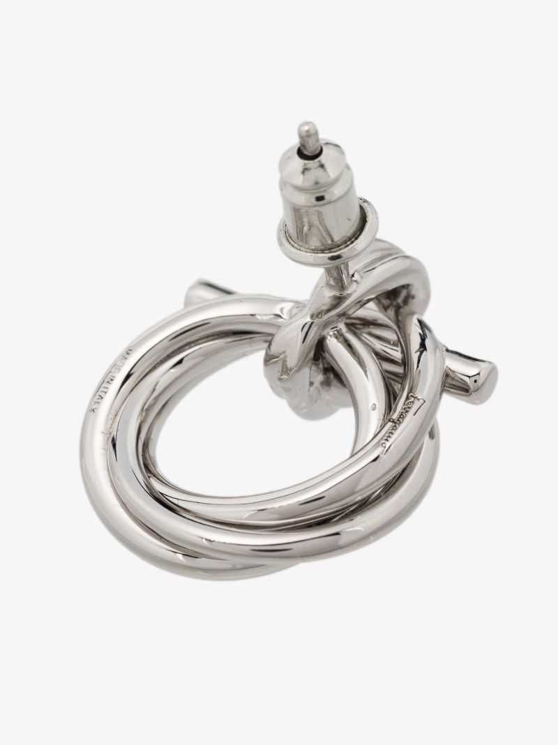 Silver Tone Gancini Stud Earrings