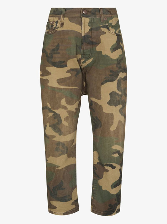 Tailored Drop Camouflage Print Jeans