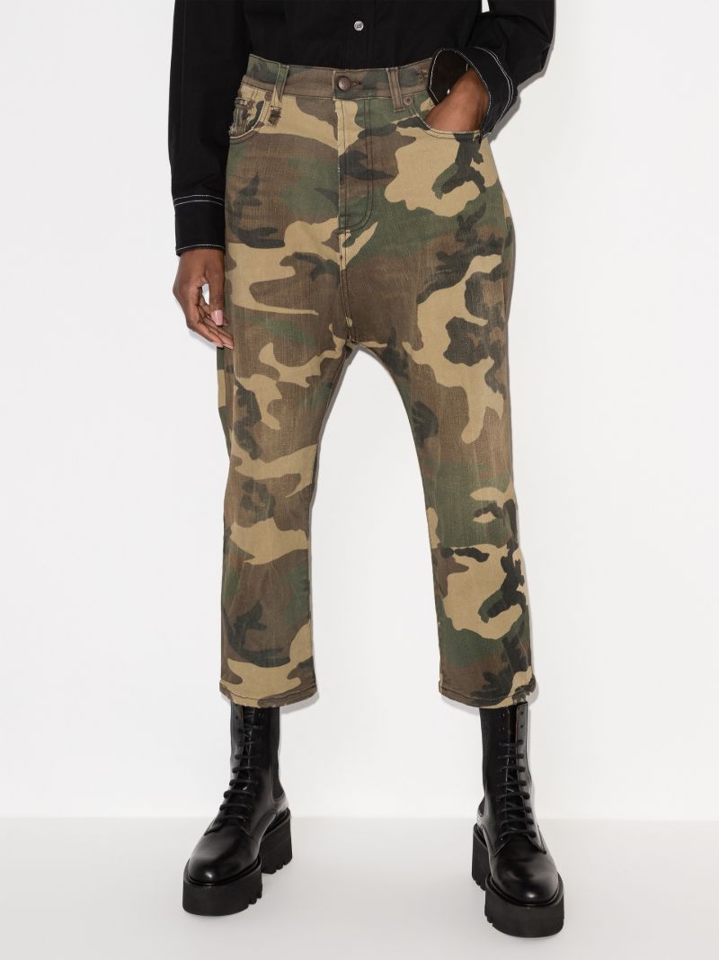 Tailored Drop Camouflage Print Jeans