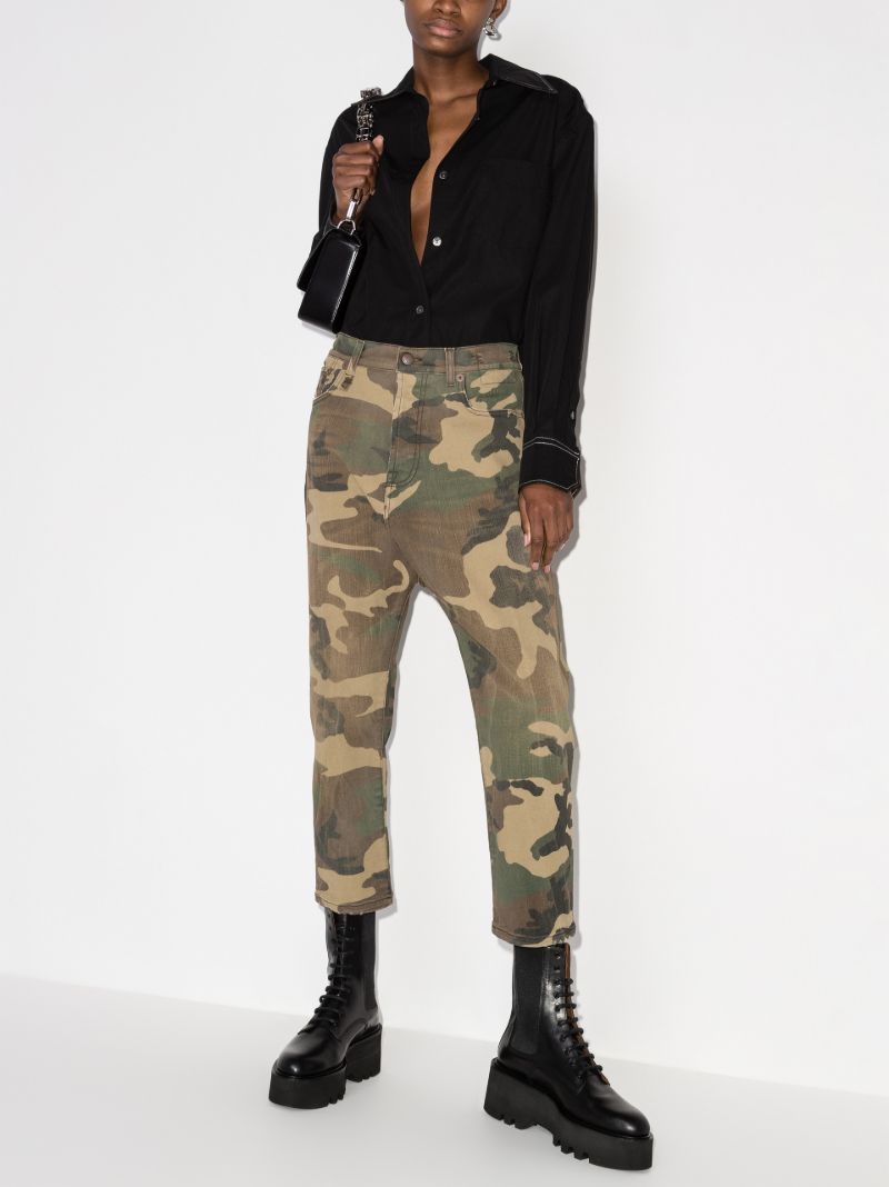 Tailored Drop Camouflage Print Jeans