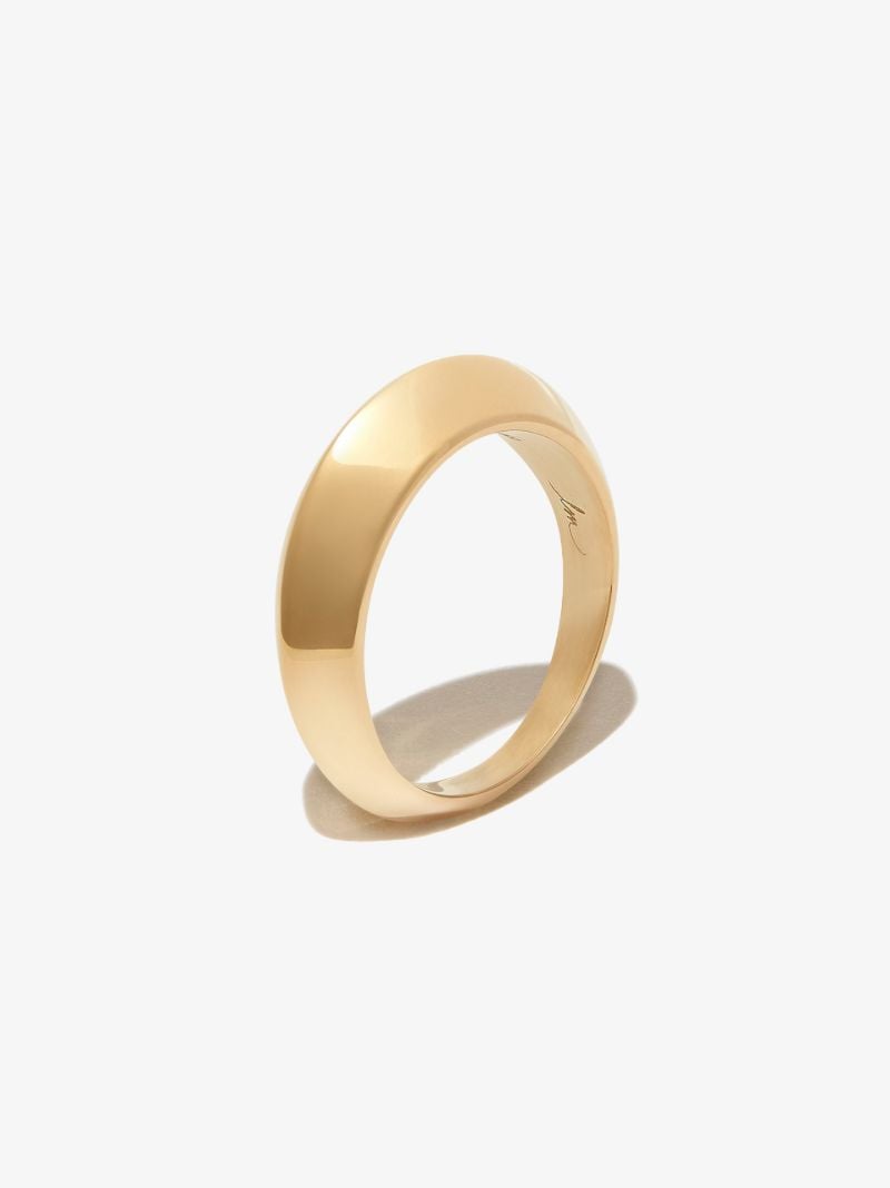 18k Yellow Gold Crescent Band Ring
