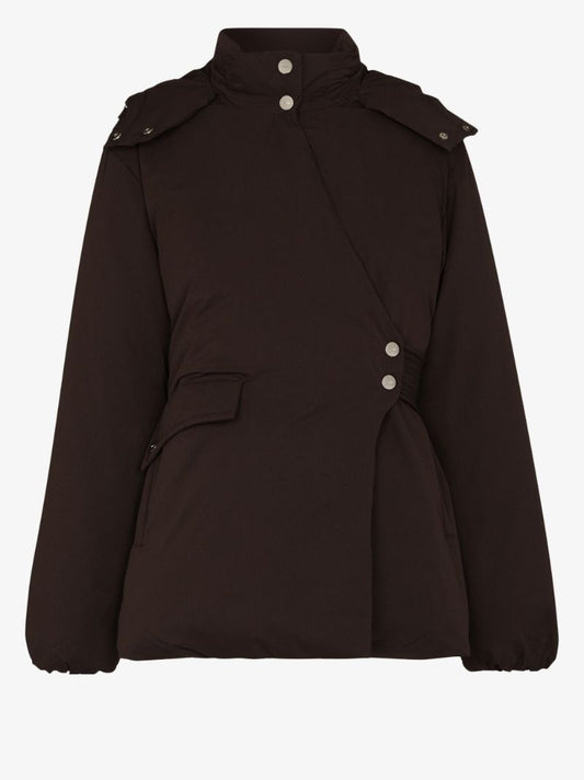 Wrap-front Puffer Jacket