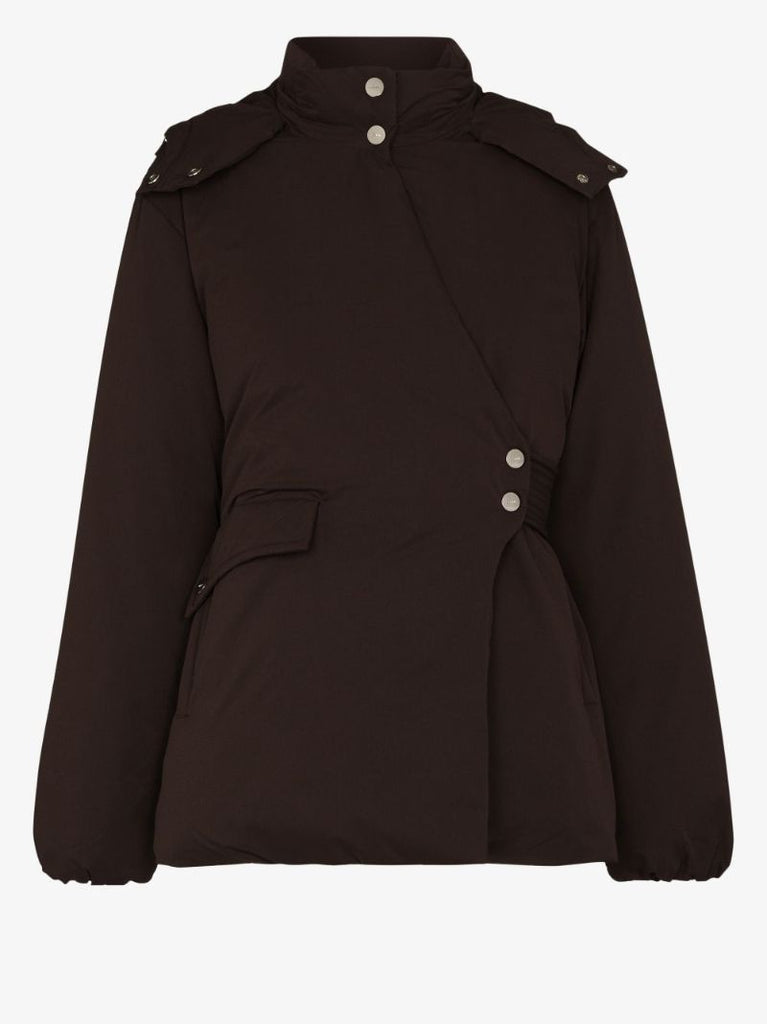 Wrap-front Puffer Jacket