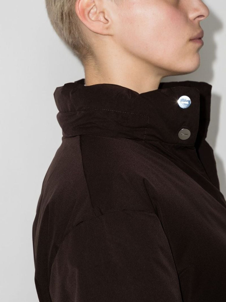 Wrap-front Puffer Jacket