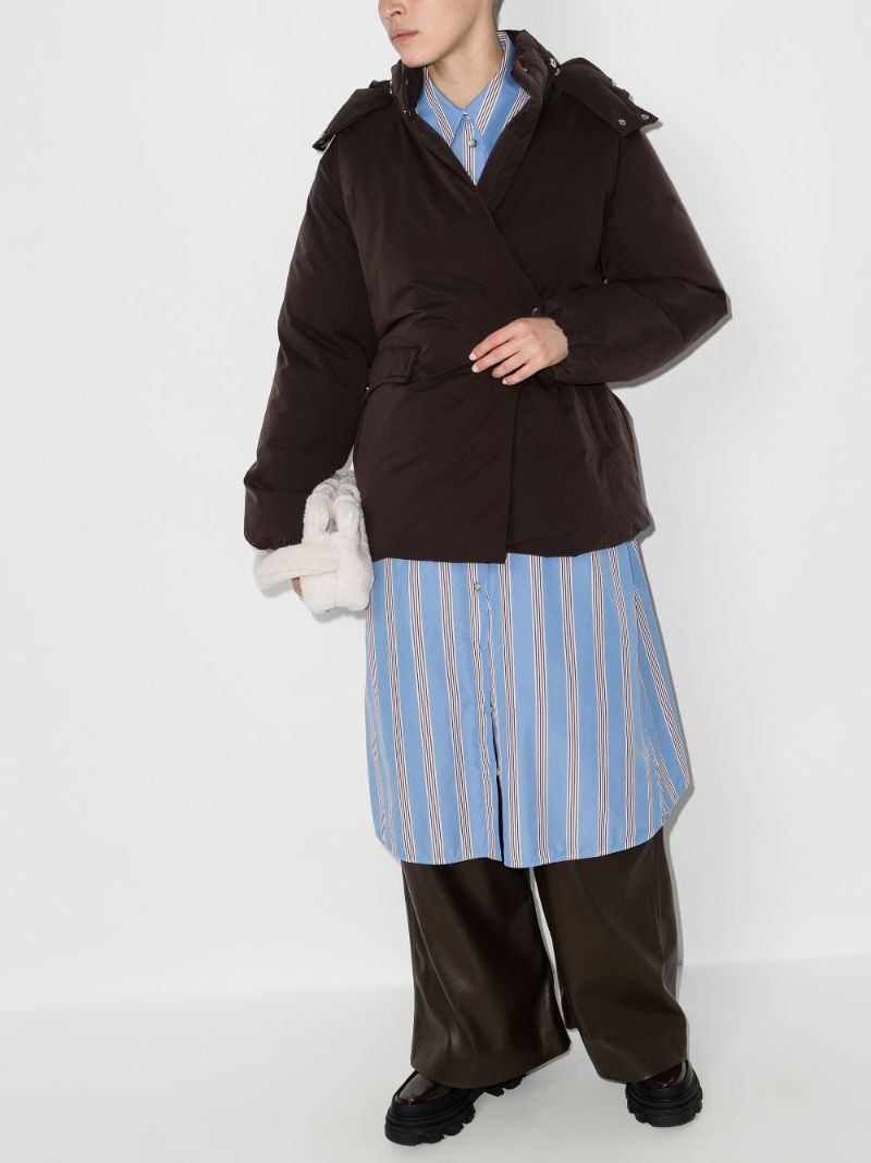 Wrap-front Puffer Jacket