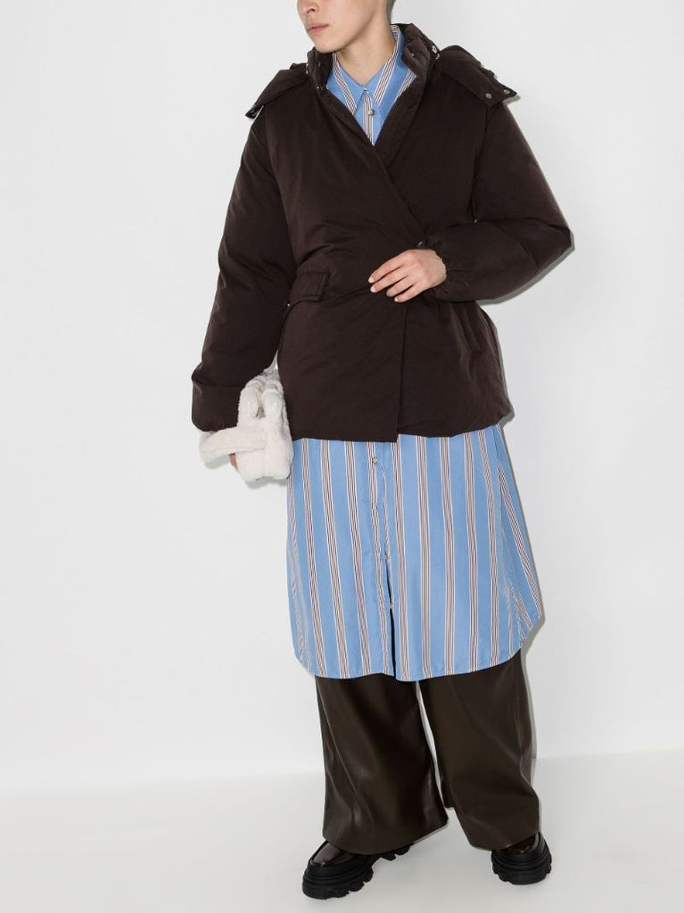 Wrap-front Puffer Jacket