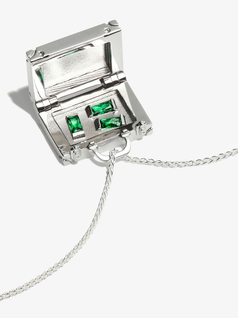 Sterling Silver Lost and Found Crystal Necklace