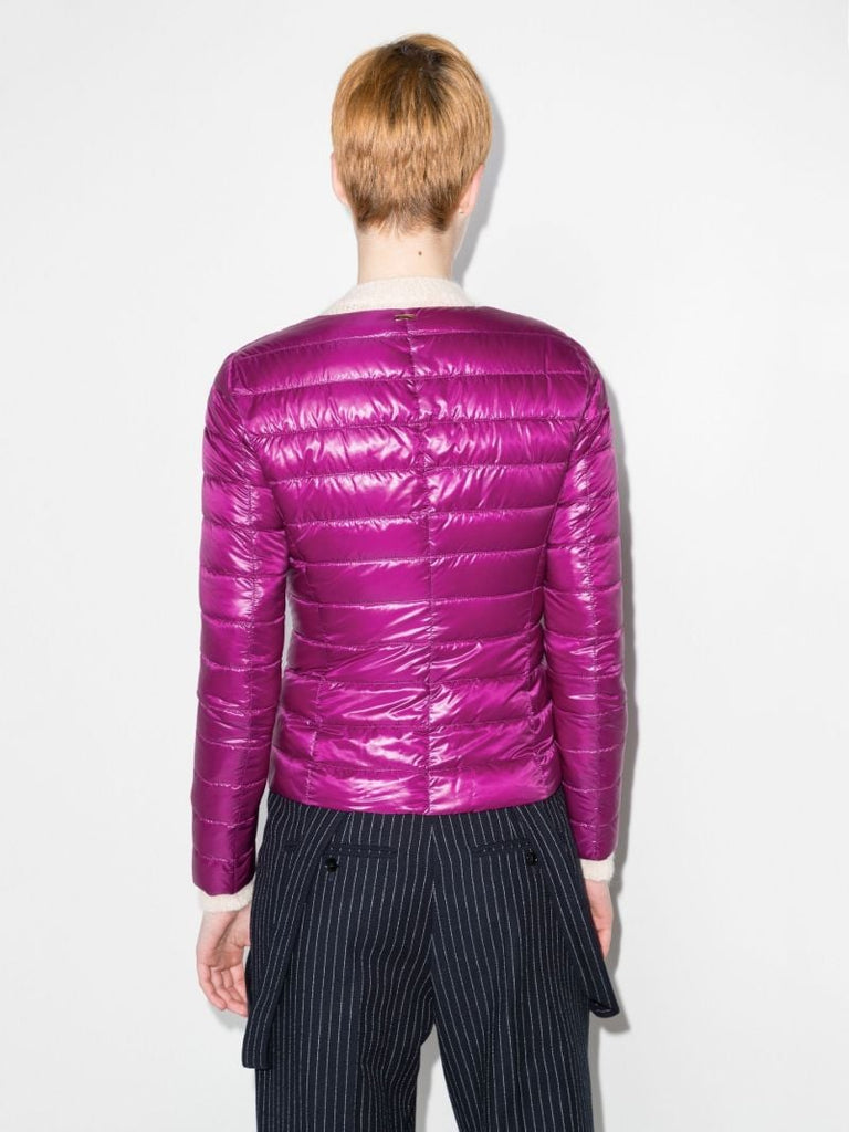 Ultralight Collarless Quilted Down Jacket