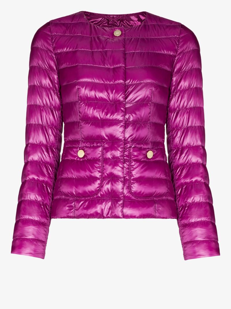 Ultralight Collarless Quilted Down Jacket