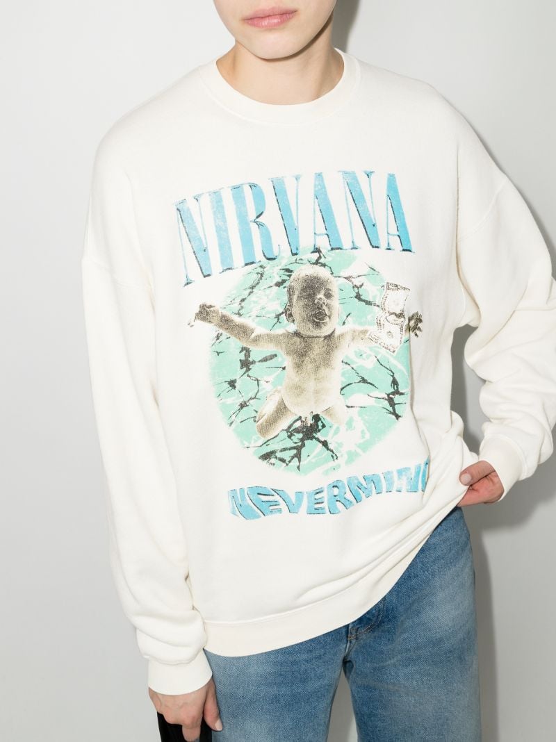 Nirvana Print Cotton Sweatshirt
